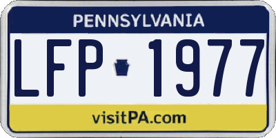 PA license plate LFP1977