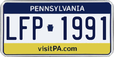 PA license plate LFP1991
