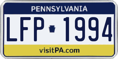 PA license plate LFP1994