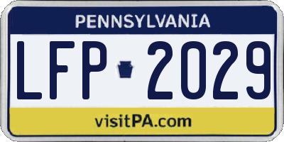 PA license plate LFP2029
