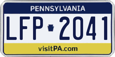 PA license plate LFP2041