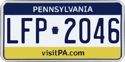 PA license plate LFP2046