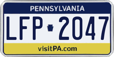PA license plate LFP2047