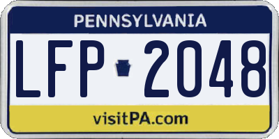 PA license plate LFP2048