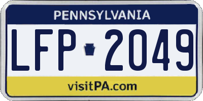 PA license plate LFP2049