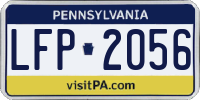PA license plate LFP2056