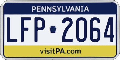 PA license plate LFP2064