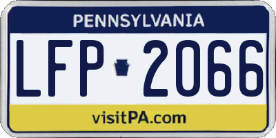 PA license plate LFP2066