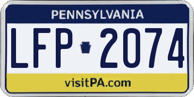 PA license plate LFP2074