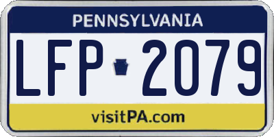 PA license plate LFP2079