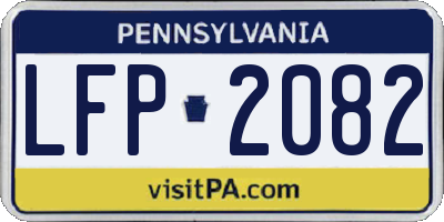 PA license plate LFP2082