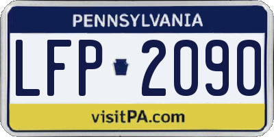 PA license plate LFP2090