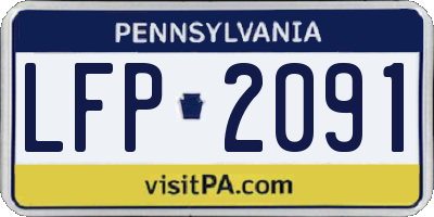 PA license plate LFP2091