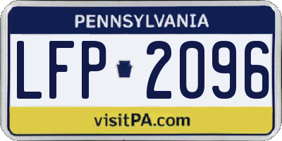 PA license plate LFP2096