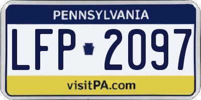 PA license plate LFP2097