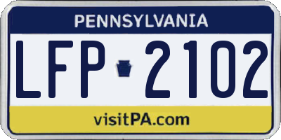 PA license plate LFP2102