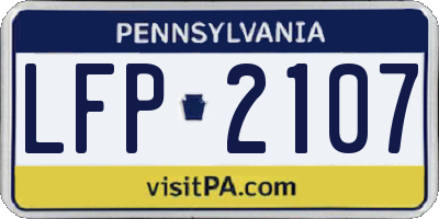 PA license plate LFP2107