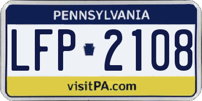 PA license plate LFP2108