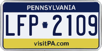 PA license plate LFP2109