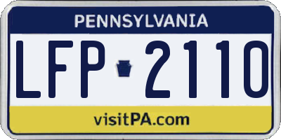 PA license plate LFP2110