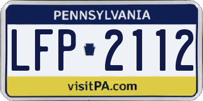 PA license plate LFP2112