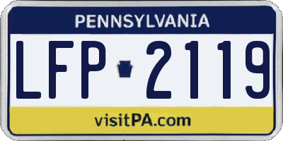 PA license plate LFP2119