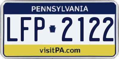 PA license plate LFP2122