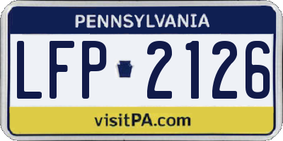 PA license plate LFP2126