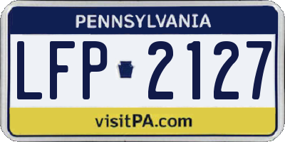 PA license plate LFP2127