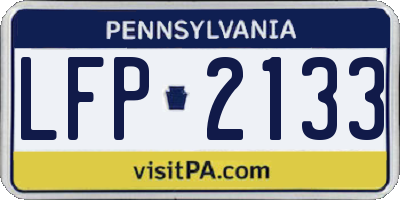 PA license plate LFP2133