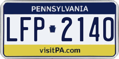 PA license plate LFP2140