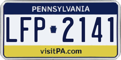 PA license plate LFP2141