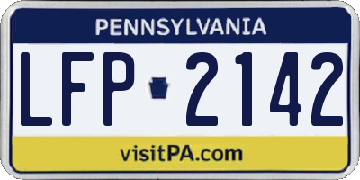 PA license plate LFP2142