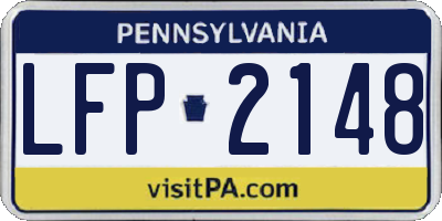 PA license plate LFP2148