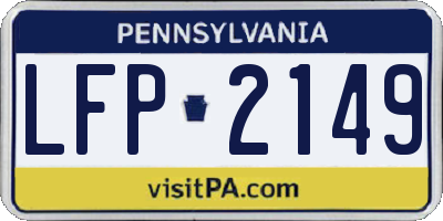 PA license plate LFP2149