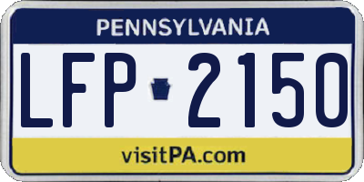 PA license plate LFP2150