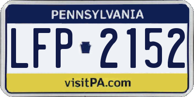 PA license plate LFP2152