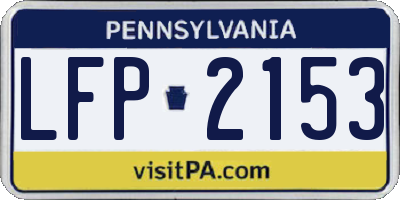 PA license plate LFP2153