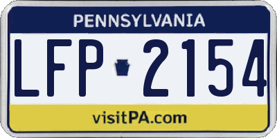 PA license plate LFP2154