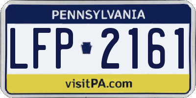 PA license plate LFP2161