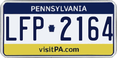 PA license plate LFP2164