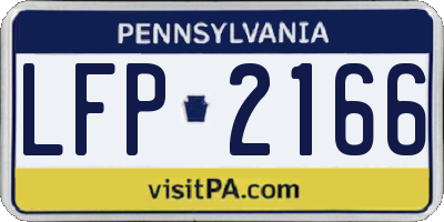 PA license plate LFP2166