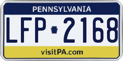 PA license plate LFP2168