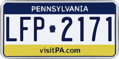PA license plate LFP2171