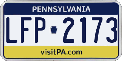 PA license plate LFP2173