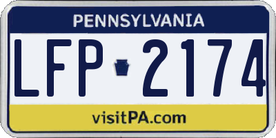 PA license plate LFP2174