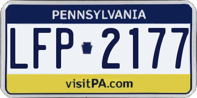 PA license plate LFP2177