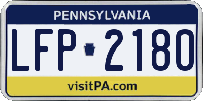 PA license plate LFP2180