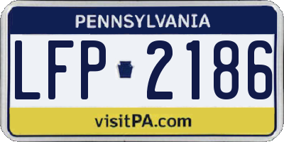 PA license plate LFP2186