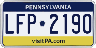 PA license plate LFP2190